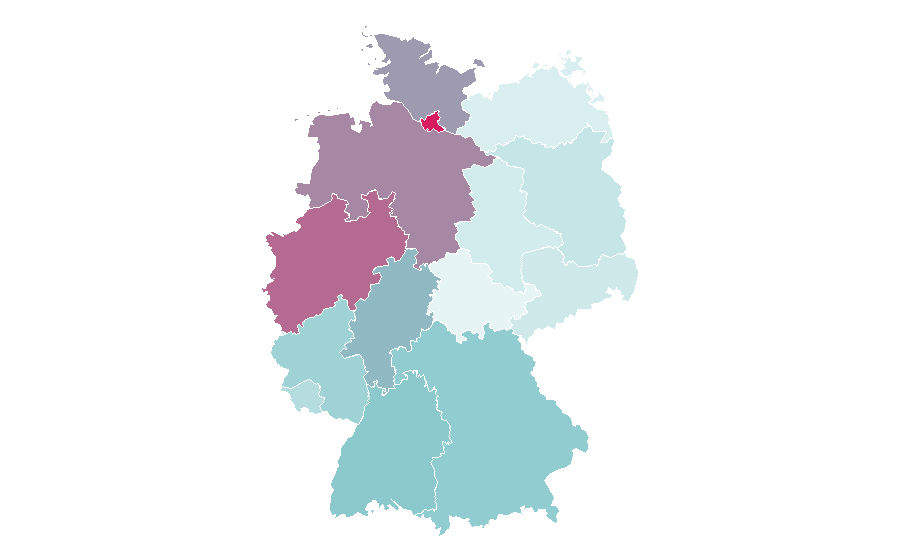 Affinité par région — Pajamas, Allemagne