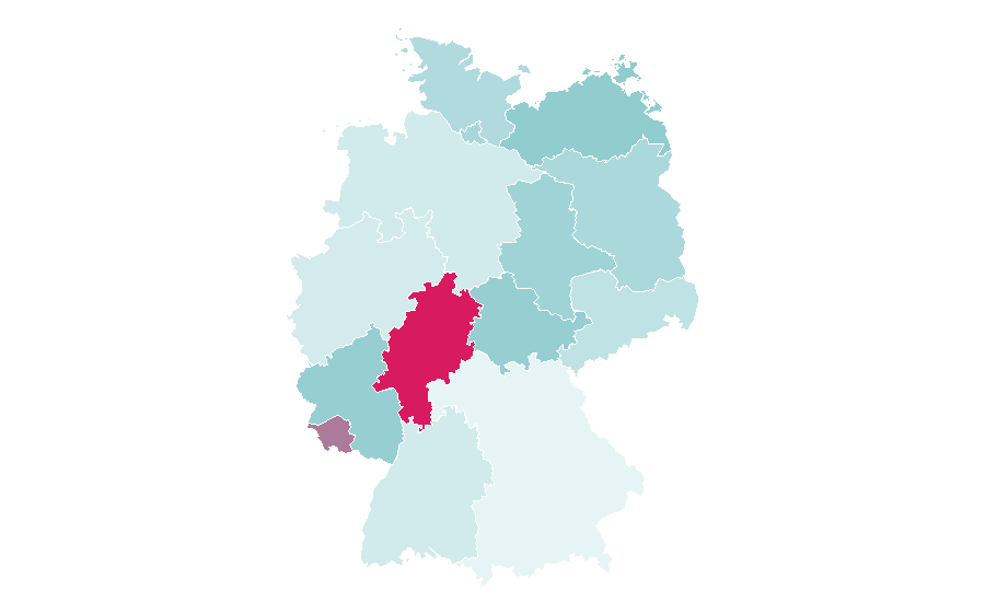 Affinity by region — Pakistani clothing, Germany
