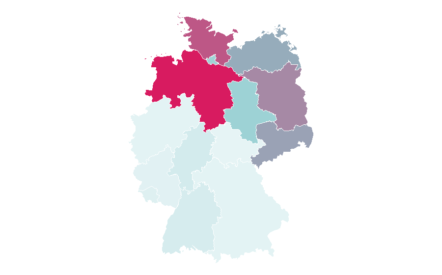 Affinity by region — Parachuting, Germany