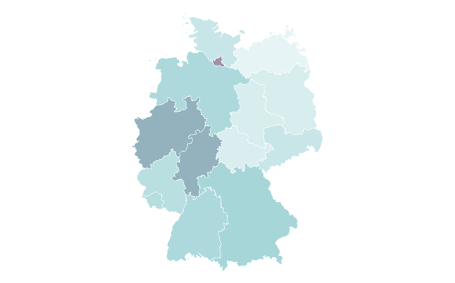 Affinity by region — Parasites, Germany