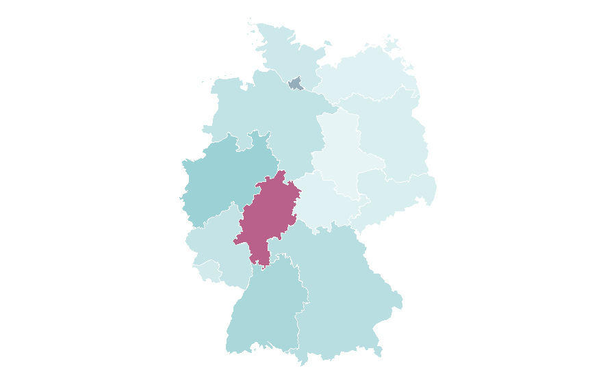 Affinity by region — Parliament, Germany