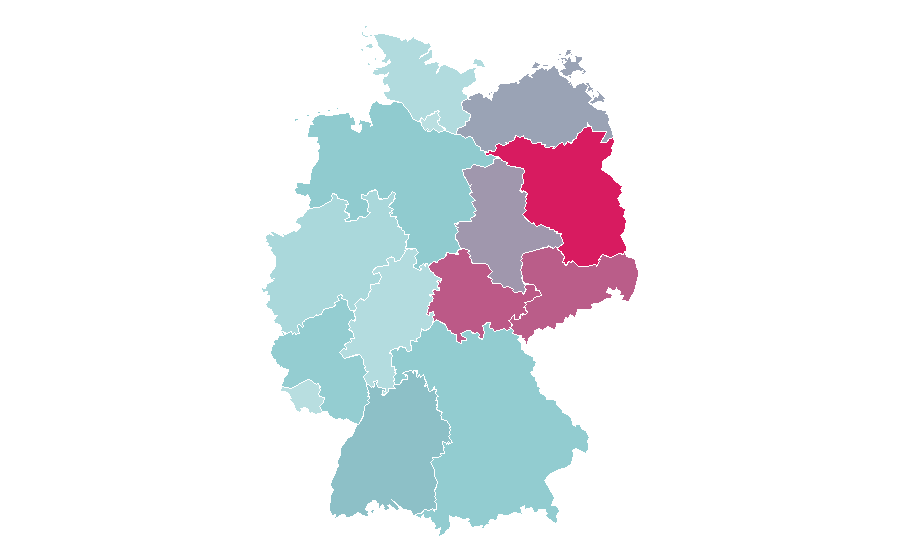Affinité par région — Parship, Allemagne