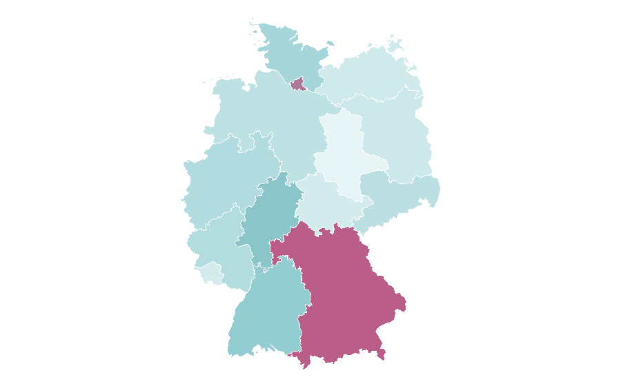 Affinità per regione — Patagonia, Germania