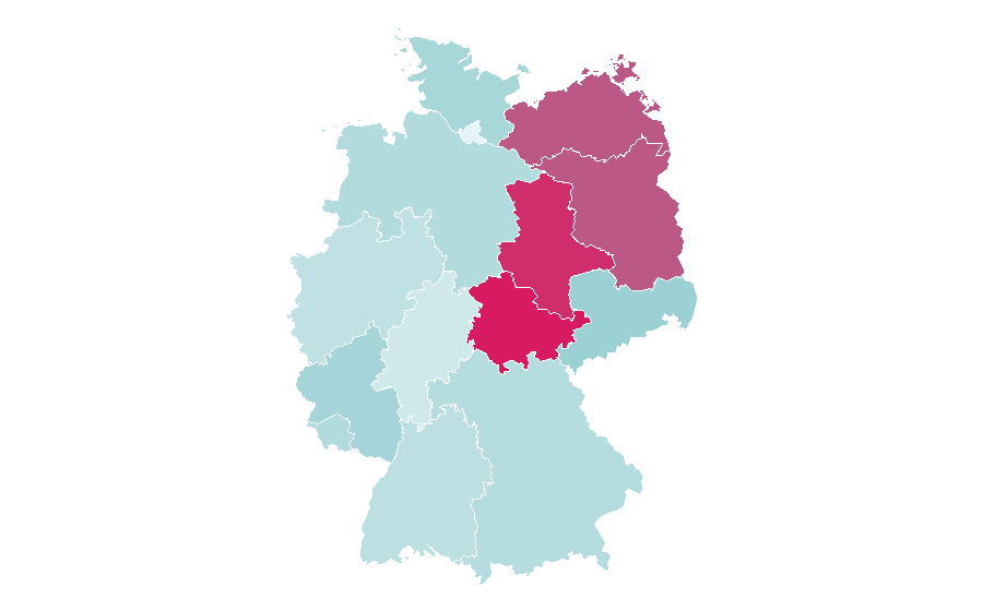 Affinité par région — Patrick Swayze, Allemagne