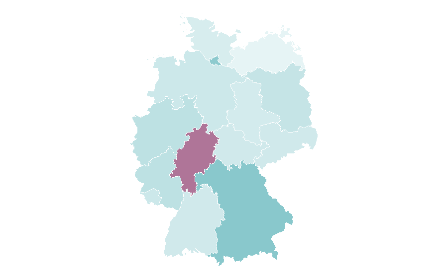 Affinity by region — PEARS, Germany