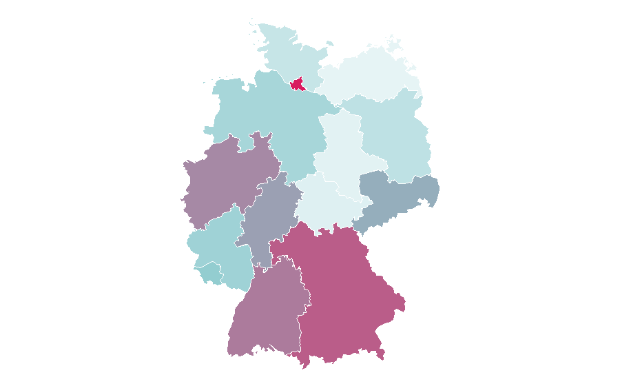 Affinity by region — Pecorino Romano, Germany