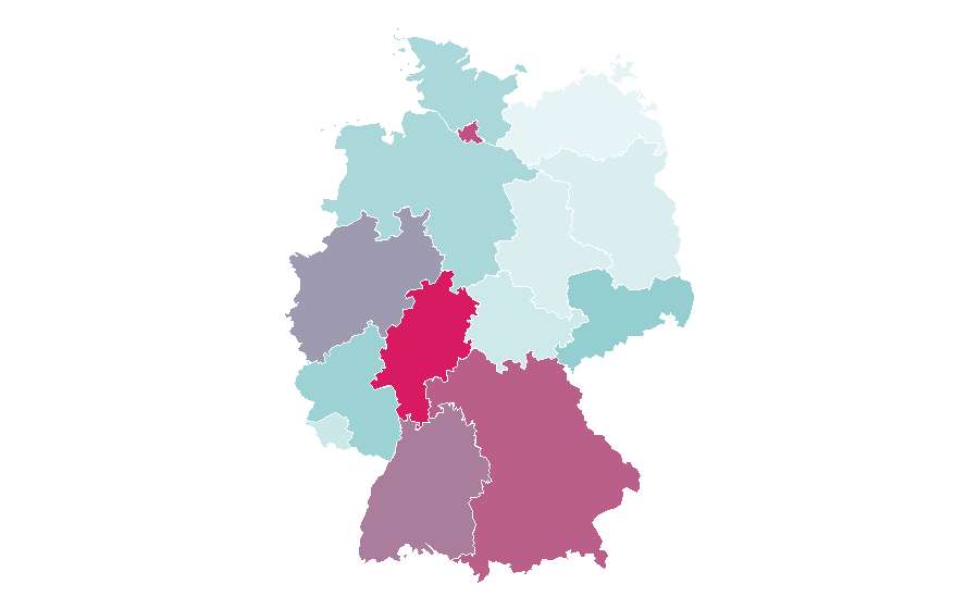 Affinité par région — Pendant, Allemagne