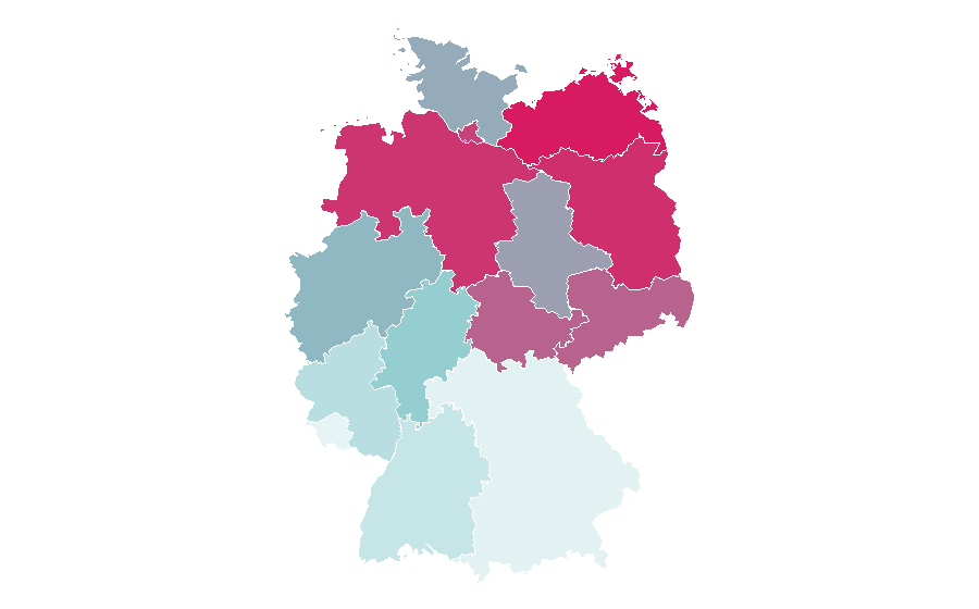 Affinity by region — Pentecost, Germany
