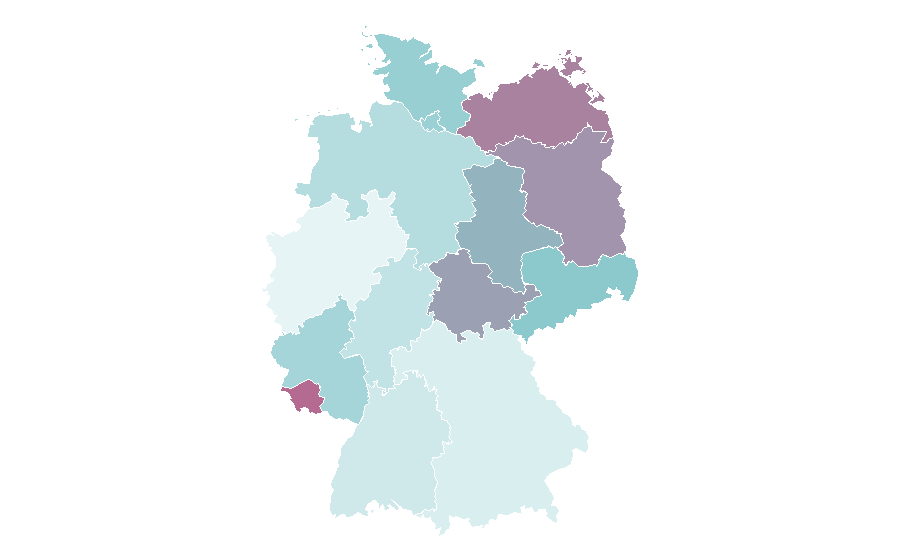 Affinity by region — Perennial plant, Germany