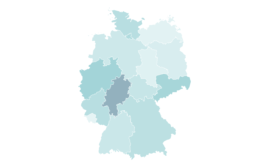 Affinity by region — Perm (hairstyle), Germany