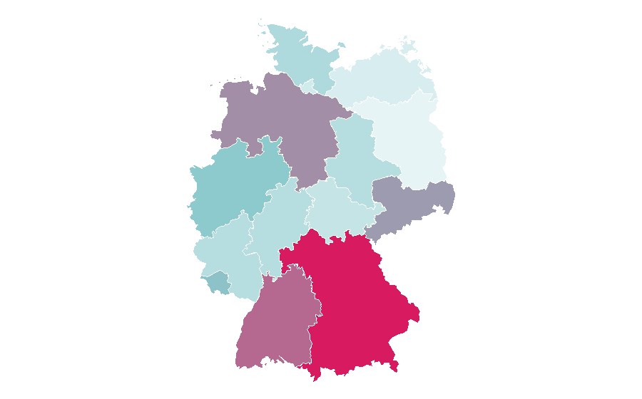 Affinity by region — PETA (People for the Ethical Treatment of Animals), Germany