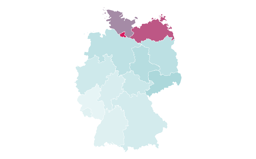 Affinité par région — Peter Pane, Allemagne