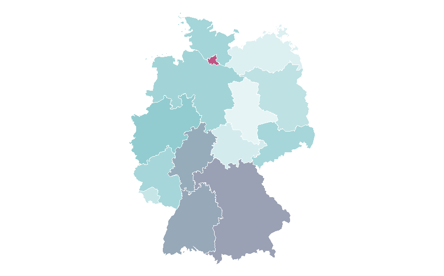 Affinity by region — Peter Thiel, Germany
