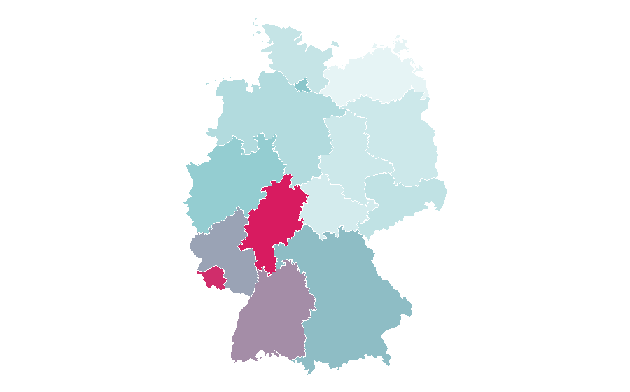 Affinity by region — Peugeot 408, Germany