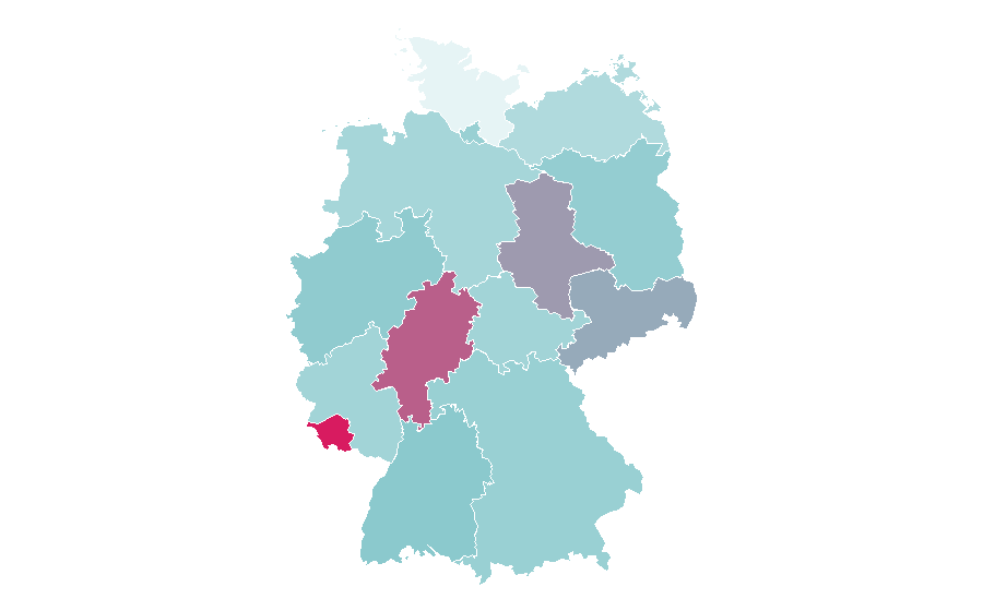 Affinity by region — Peugeot 508, Germany