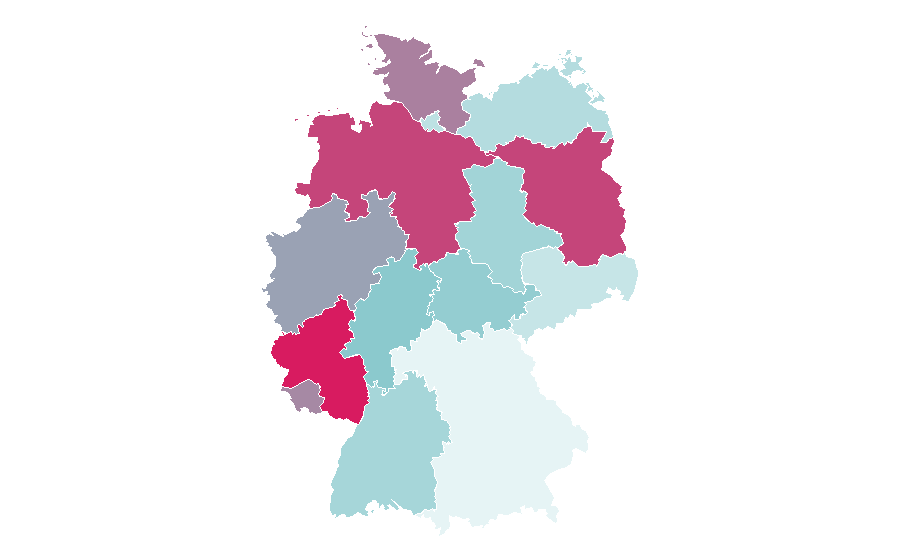 Affinity by region — Physical education, Germany