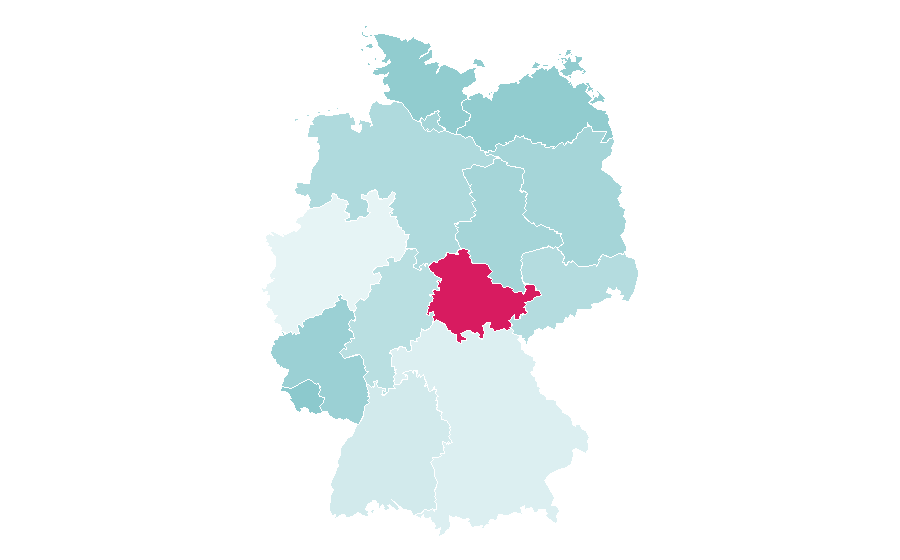 Affiniteit per regio — Physical fitness, Duitsland