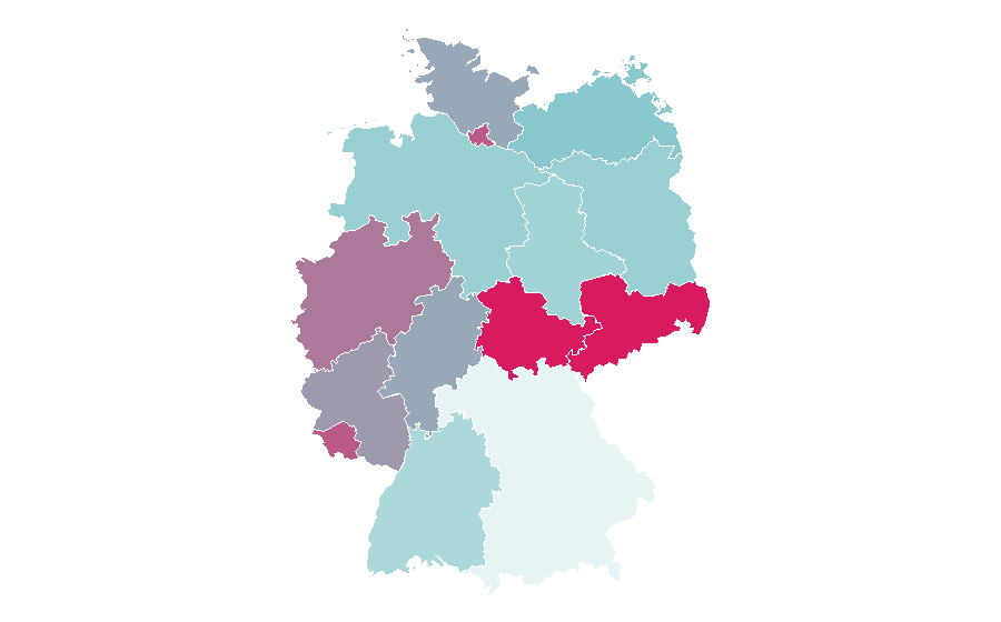 Affinity by region — Physiology, Germany