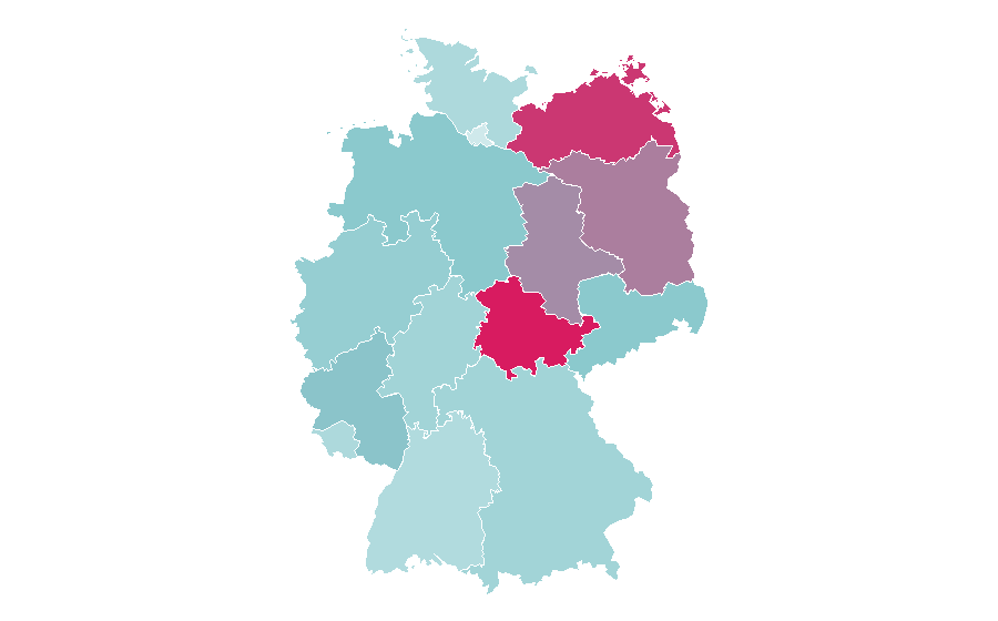 Affinité par région — Pickup truck, Allemagne