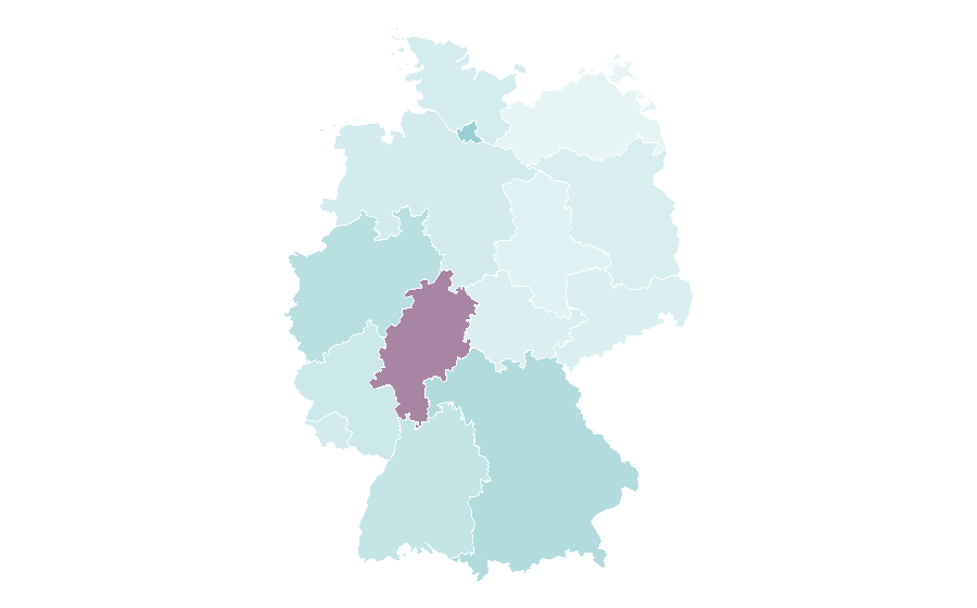 Affinité par région — Pigment, Allemagne