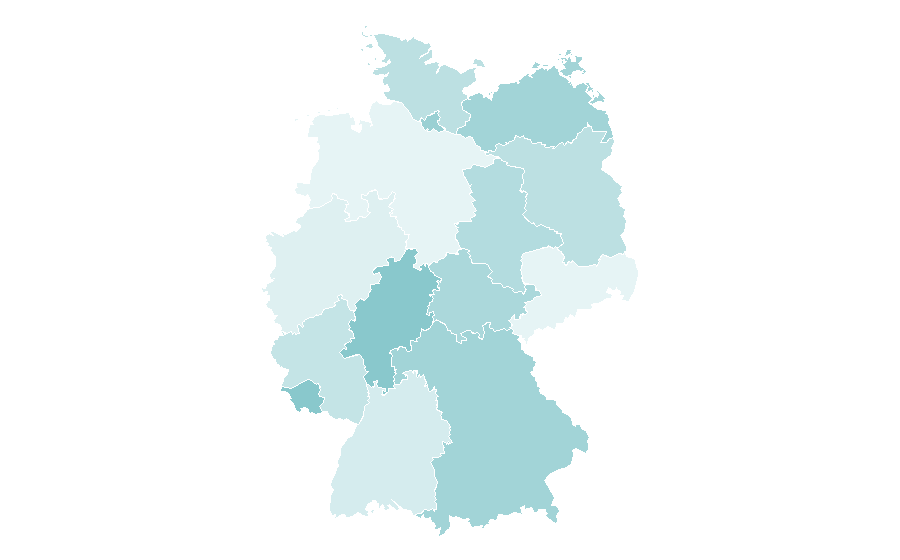 Affinity by region — Pigs in blankets, Germany