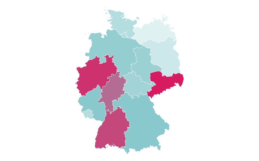 Affinity by region — Pink, Germany