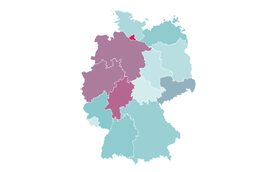 Affinity by region — Pitbull (rapper), Germany