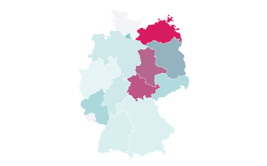 Affinity by region — Plant morphology, Germany
