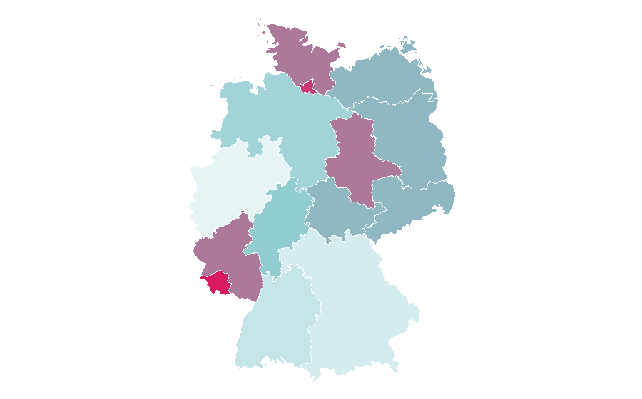 Affinity by region — Plug-in electric vehicle, Germany