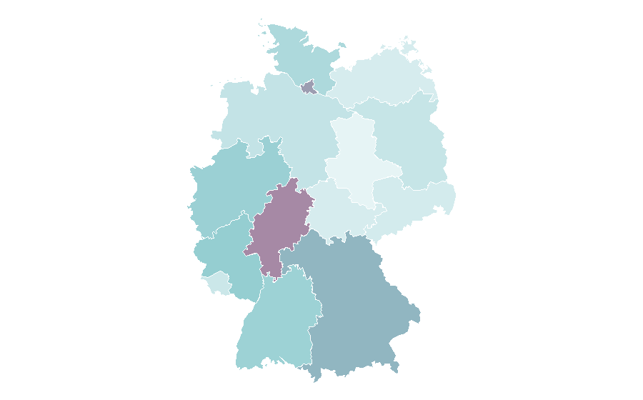 Affinity by region — Pneumonia, Germany