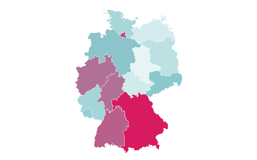 Affinité par région — Poker, Allemagne