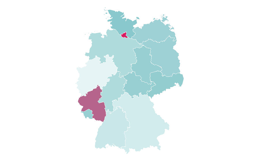 Affinity by region — Political drama, Germany