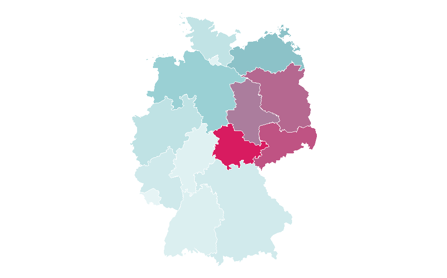 Affinity by region — Politician, Germany