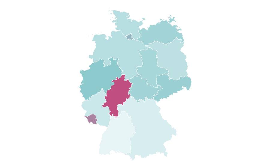 Affinity by region — Pop punk, Germany