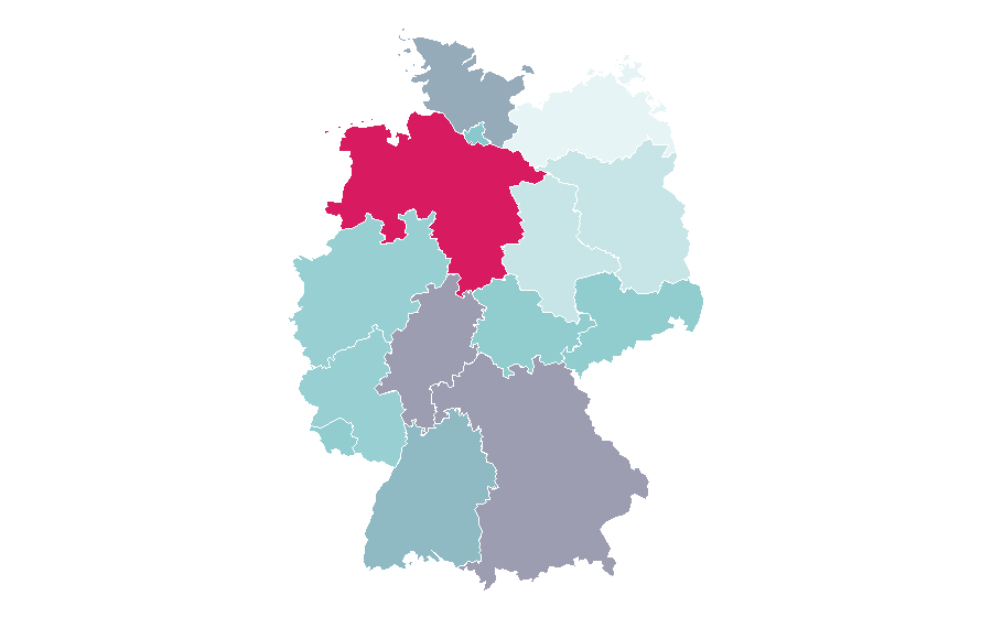 Affinità per regione — Pop rock, Germania