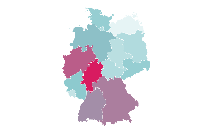 Affinität nach Region — Portable Document Format, Deutschland
