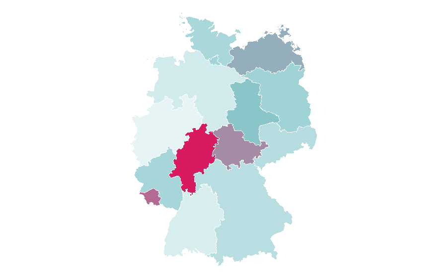 Affinity by region — Portrait painting, Germany