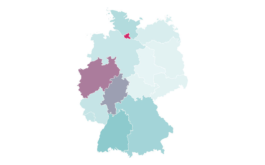 Affinity by region — Portuguese cuisine, Germany