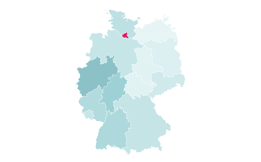 Affinity by region — Portuguese language, Germany