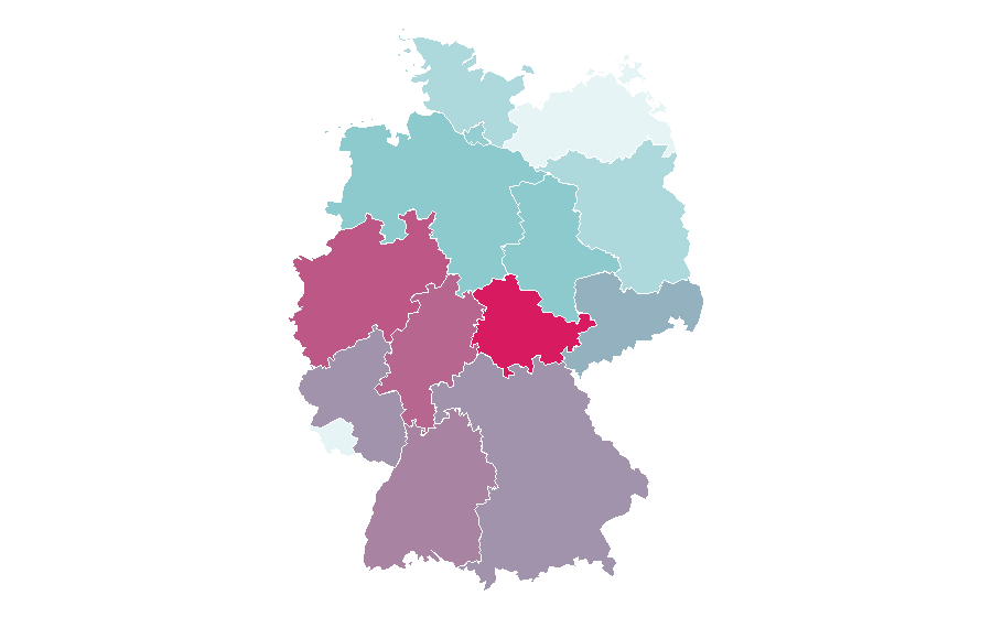 Affinity by region — Positron emission tomography, Germany