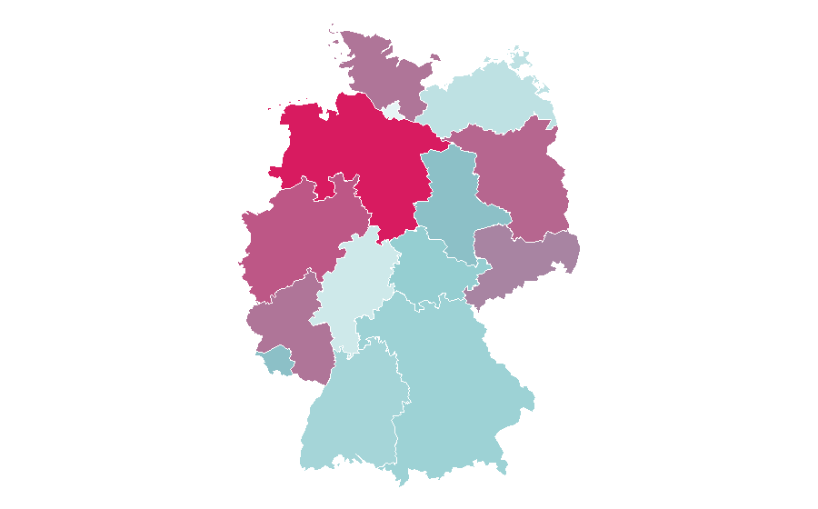 Affinity by region — Pretty Little Liars (TV series), Germany