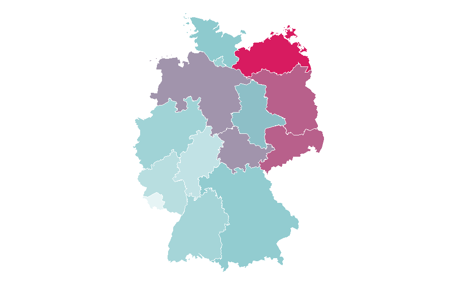 Affinity by region — Pride and Prejudice, Germany