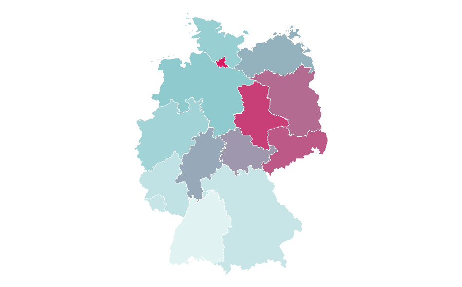 Affinity by region — Prime time, Germany