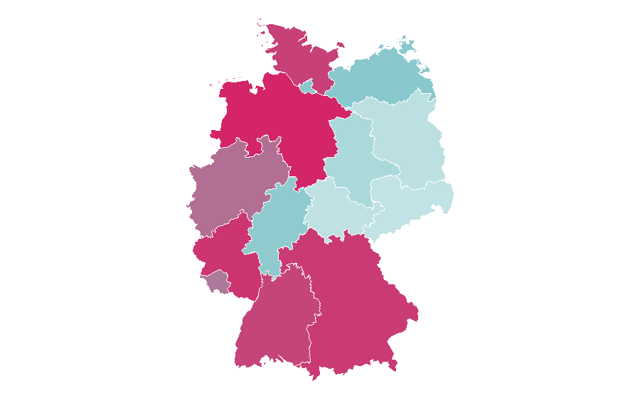Affinity by region — Princess Madeleine, Duchess of Hälsingland and Gästrikland, Germany