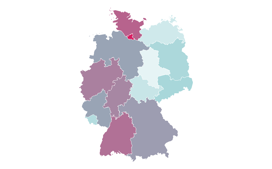 Affinity by region — Print on demand, Germany