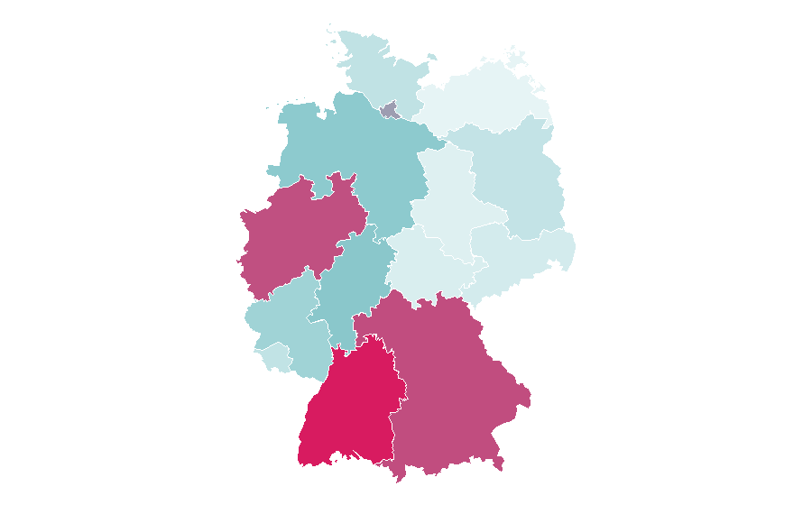 Affinity by region — Pristina, Germany