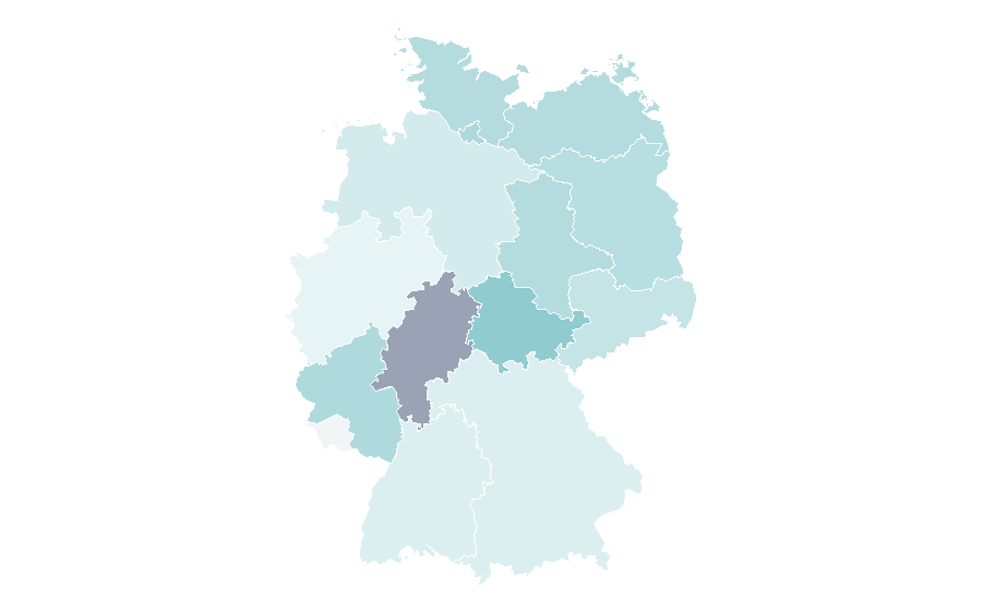Affinity by region — Private healthcare, Germany