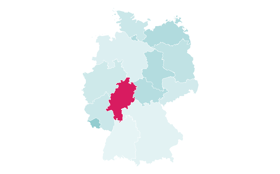 Affinity by region — Private university, Germany
