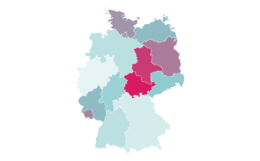 Affinité par région — Production company, Allemagne
