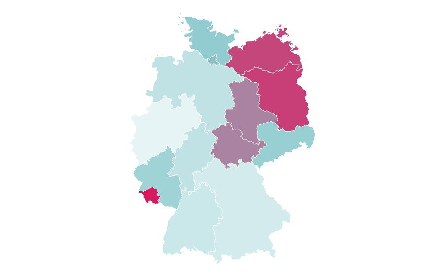Affinity by region — Professional wrestling promotion, Germany